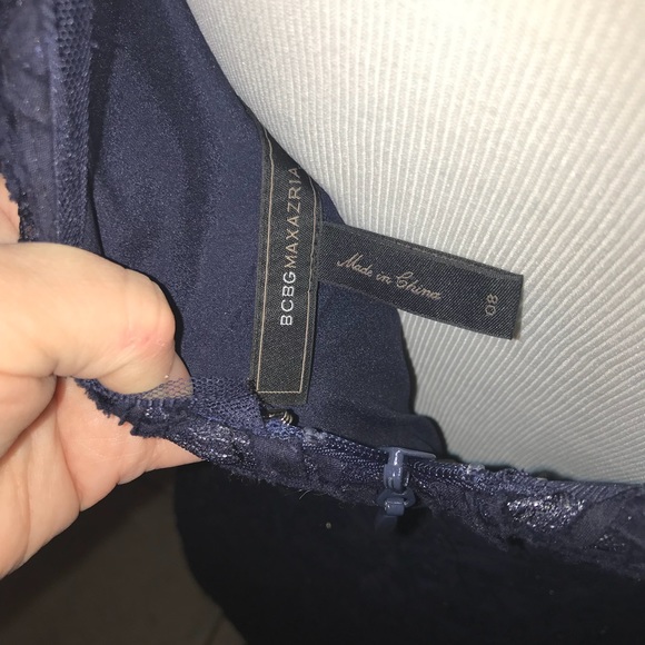 BCBG  MAXAZRIA DARK MIDNIGHT MARISSA DRESS size 8 - Picture 5 of 5